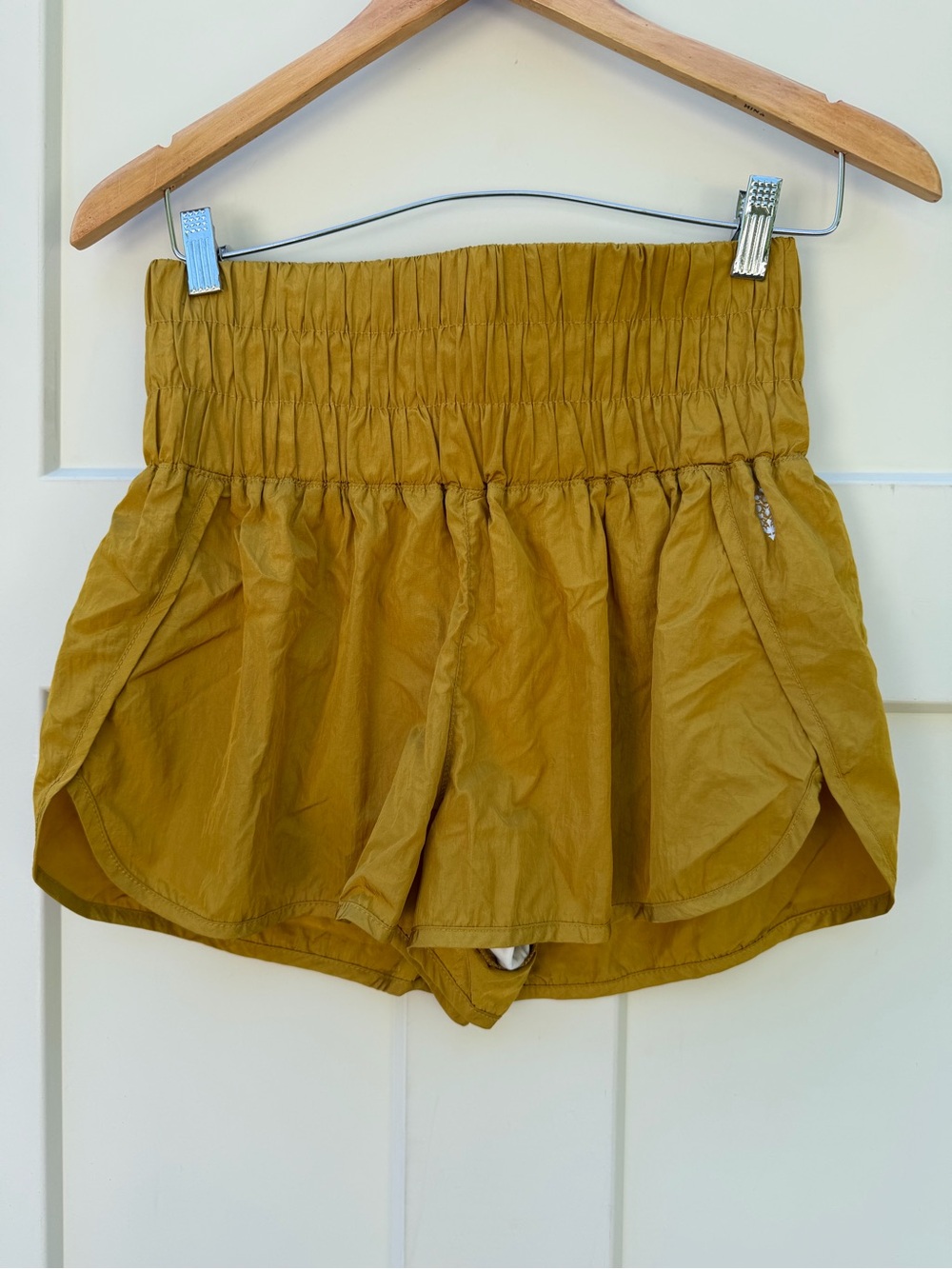FP Movement by Free People Mustard Yellow The Way Home Athletic Shorts- Medium